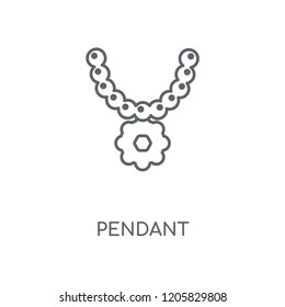 Pendant linear icon. Pendant concept stroke symbol design. Thin graphic elements vector illustration, outline pattern on a white background, eps 10.