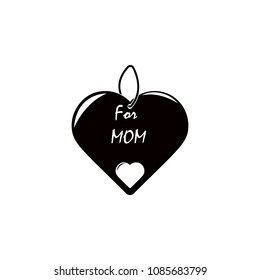pendant with love mom icon. Element of mother day for mobile concept and web apps. Isolated pendant with love mom icon can be used for web and mobile. Premium icon on white background