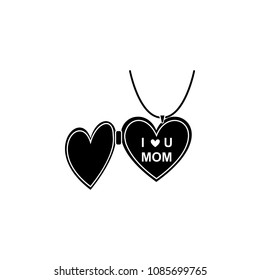 pendant love mom icon. Element of mother day for mobile concept and web apps. Detailed pendant love mom icon can be used for web and mobile. Premium icon on white background