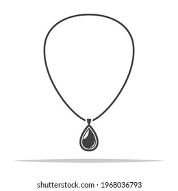 Pendant necklace icon vector isolated