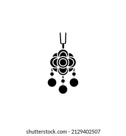 icono de collar pendiente en vector. Logotipo