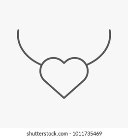 
Pendant outline icon on white backround