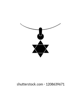 Pendant star of david icon. Element of clothes and accessories. Premium quality graphic design icon. Signs and symbols collection icon for websites, web design, mobile app on white background