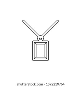Pendant vector icon. Lined flat sign for mobile concept and web design. Penfant glyph icon. Symbol, logo illustration. Vector graphics

