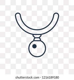 Pendant vector outline icon isolated on transparent background, high quality linear Pendant transparency concept can be used web and mobile