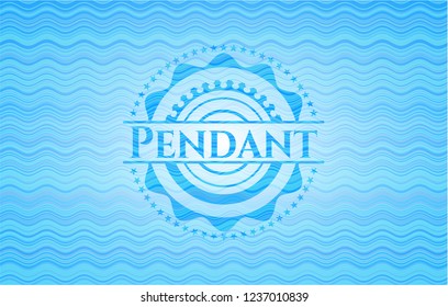 Pendant water concept emblem background.