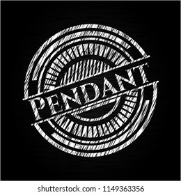 Pendant written with chalkboard texture