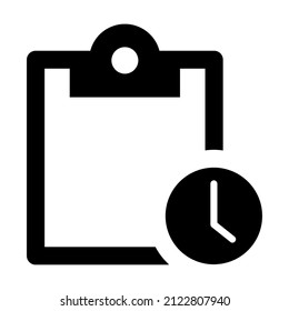 Pending action icon isolated vector illustration on white background. High quality black style vector icons