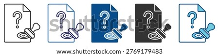 Pending Approval icon set multiple style collection