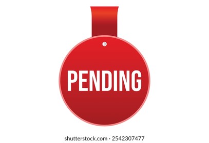 Diseño de Anuncio pendiente. Icono pendiente. Ilustración vectorial de estilo plano.