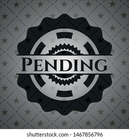 Pending black badge. Vector Illustration. Detailed.