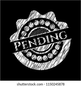 Pending chalkboard emblem