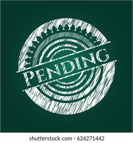 Pending chalkboard emblem