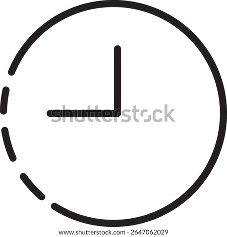 Pending content icon. Clock icon. Pending content outline icon
