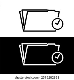 pending folder icon in black and white