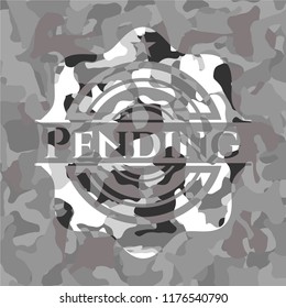 Pending grey camouflaged emblem