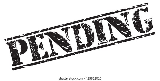 pending grunge stamp, vector illustration