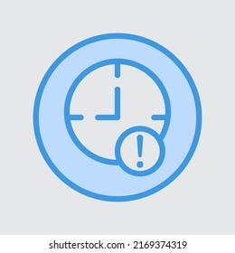 Pending icon in blue style about user interface, use for website mobile app presentation