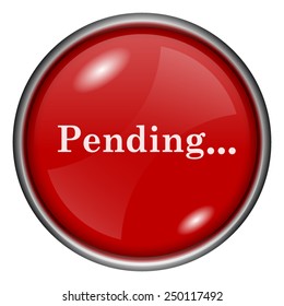Pending icon. Internet button on white background. 