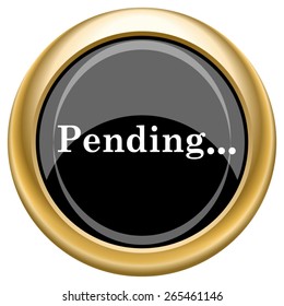Pending icon. Internet button on white  background. EPS10 Vector. 