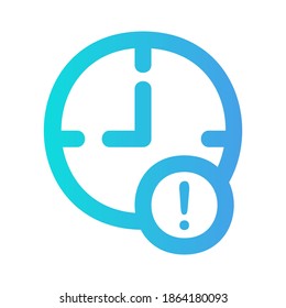 Pending icon vector illustration in gradient style for any projects, use for website mobile app presentation