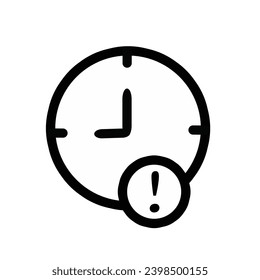 Pending icon vector illustration in line style. Vector symbol suitable for pending work or application.