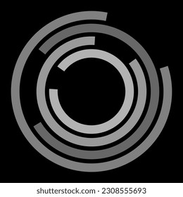 Pending loading screen - vector illustration of HUD element