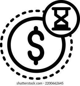 Pending Payment Vectoricon. Money Symbol.