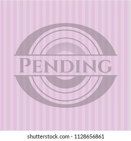Pending pink emblem. Retro
