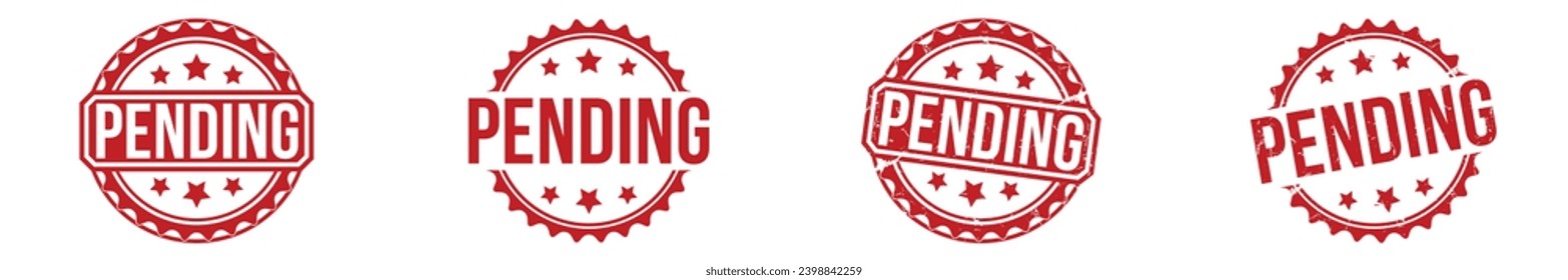 pending Red Rubber Stamp vector design.