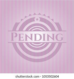 Pending retro pink emblem