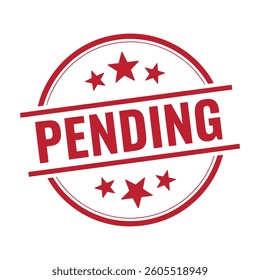 Pending round stamp icon design