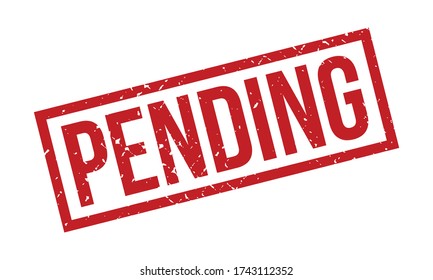 Pending Rubber Stamp. Red Pending Rubber Grunge Stamp Seal Vector Illustration - Vector
