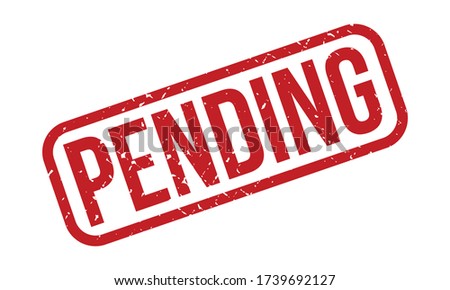 Pending Rubber Stamp. Red Pending Rubber Grunge Stamp Seal Vector Illustration - Vector