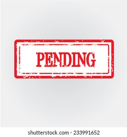 pending rubber stamp vector illustration.  grunge rubber stamp    