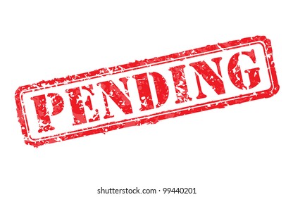 Pending rubber stamp vector illustration. Contains original brushes
