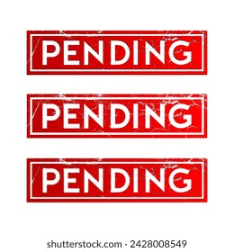 pending stamp set vector illustration design