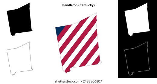 Pendleton County (Kentucky) outline map set