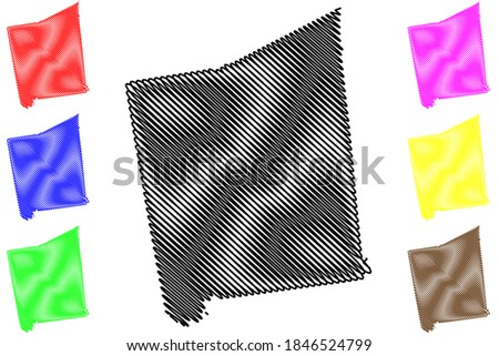 Pendleton County, Kentucky (U.S. county, United States of America, USA, U.S., US) map vector illustration