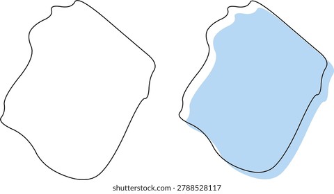 Pendleton County West Virginia map outline silhouette graphic illustration vector design with Franklin county seat.