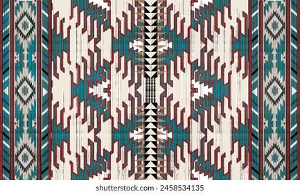 Pendleton spider rock. Navajo tribal vector seamless pattern. Native American ornament. Ethnic South Western decor style. Boho geometric ornament. Vector seamless pattern. Mexican blanket, rug. Woven