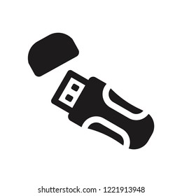 Pendrive with Cover icon. Trendy Pendrive with Cover logo concept on white background from hardware collection. Suitable for use on web apps, mobile apps and print media.