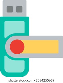 Pendrive Flat Illustration Vector Design