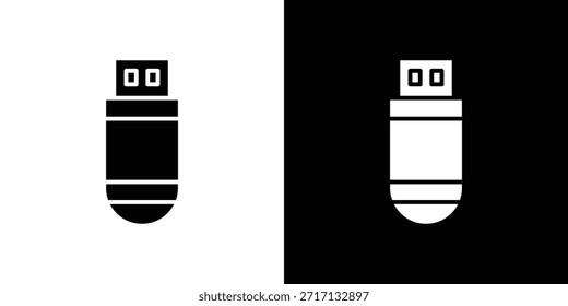 Pendrive icon, glyph style icon for web site or mobile app