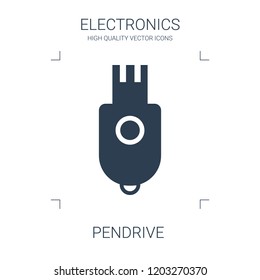pendrive icon. high quality filled pendrive icon on white background. from electronics collection flat trendy vector pendrive symbol. use for web and mobile