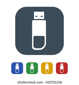 Pendrive Icon Isolated on White Background.vector illustration icon