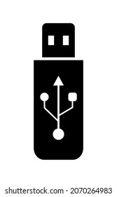 icono de pendrive en fondo blanco