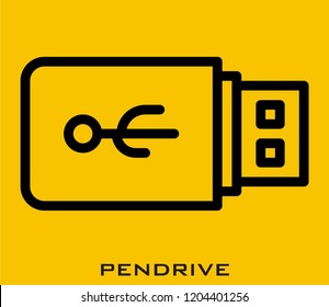 Pendrive icon signs