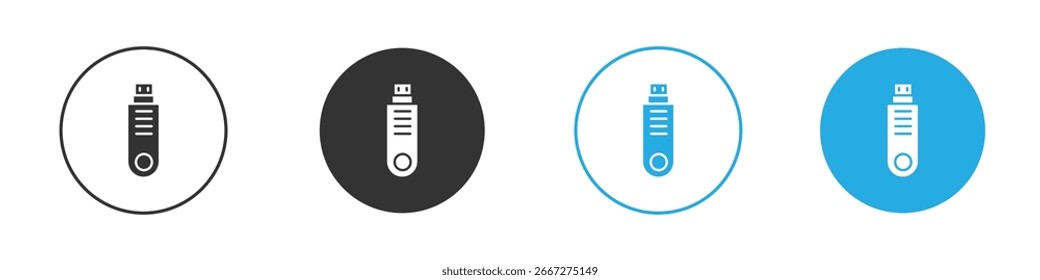 Pendrive icon, simple flat style, illustration, logo sign symbol pictogram template, for ui or ux.