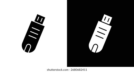 Símbolo del icono de Pendrive. diseño simple editable.